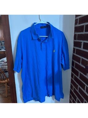Polo by Ralph Lauren Size XLT Classic Fit Bright Blue Polo Shirt